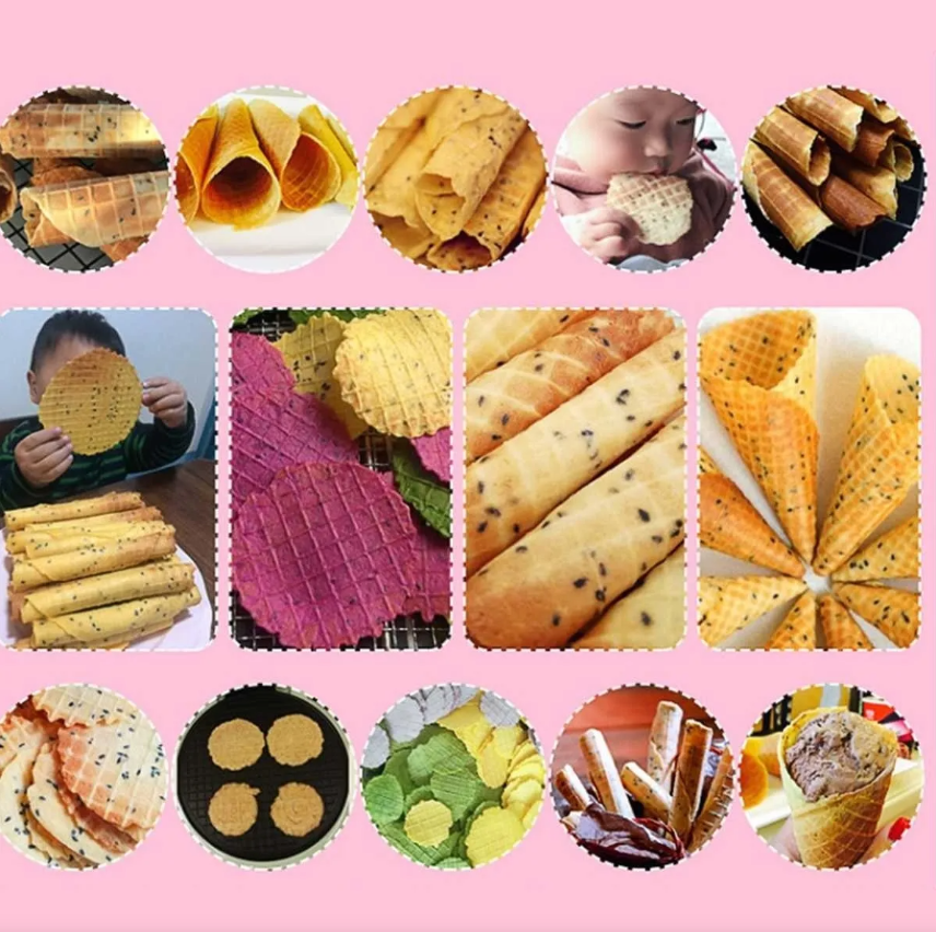 Tostadora panqueques conos obleas helado