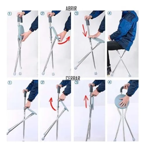 BASTON CON ASIENTO PLEGABLE