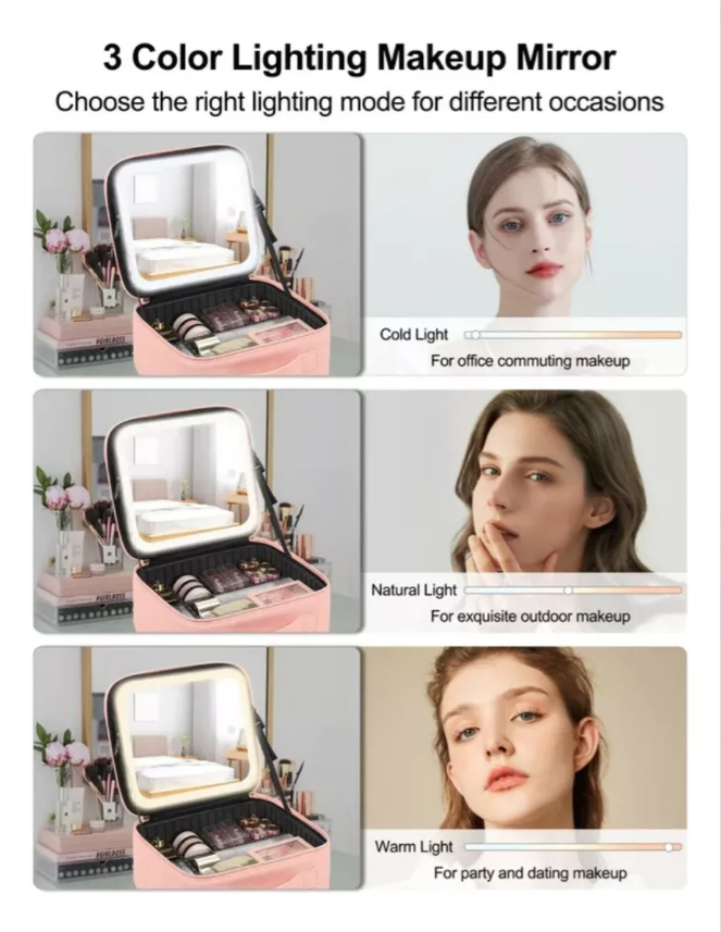 Caja de maquillaje luminosa