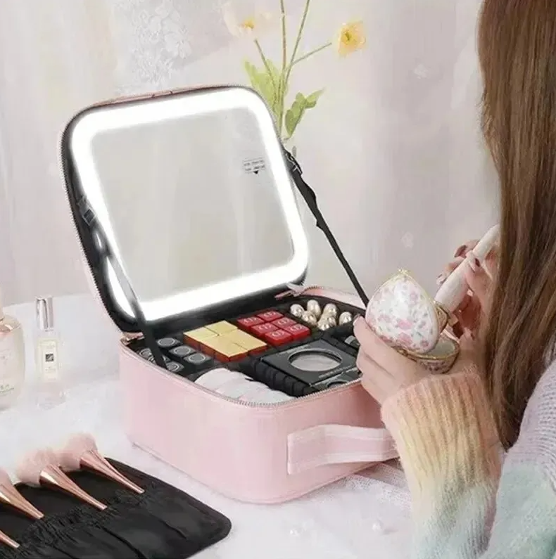 Caja de maquillaje luminosa