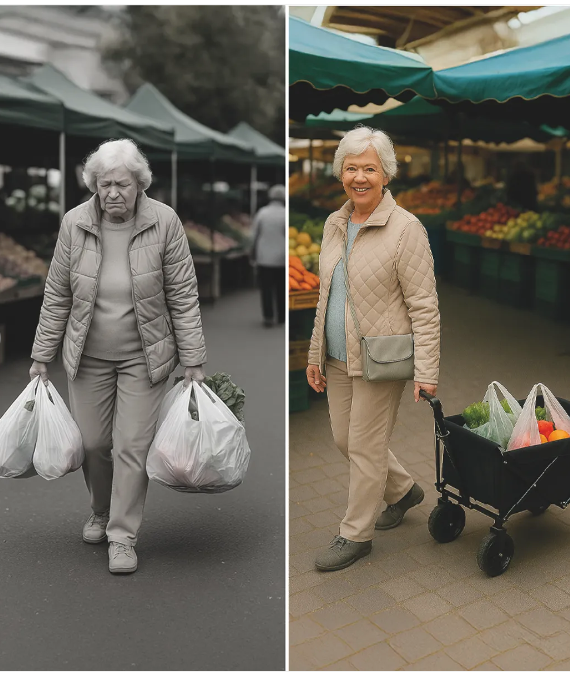 Carro Camping Plegable Negro con 4 Rueda