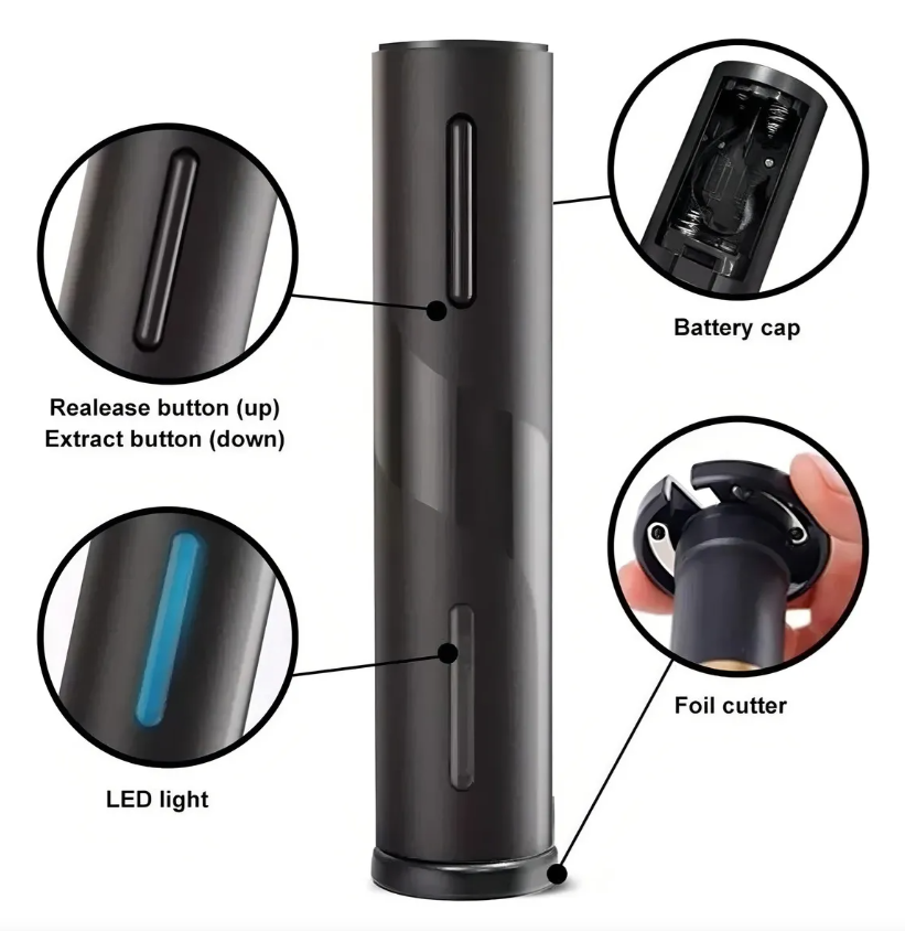 Destapador Sacacorchos Electrico