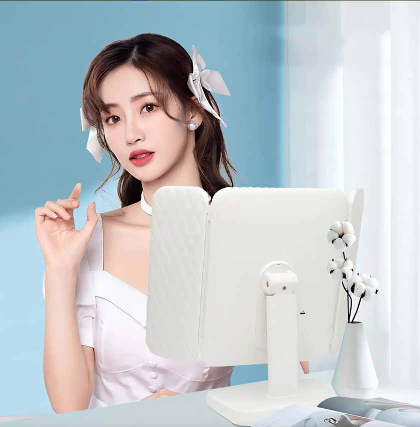 Espejo De Maquillaje Triple Iluminado