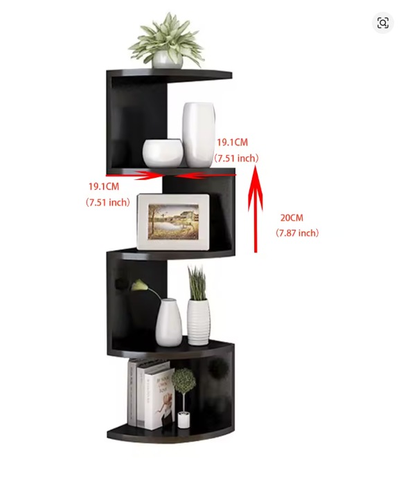 Estante Esquinero Flotante 5 Niveles