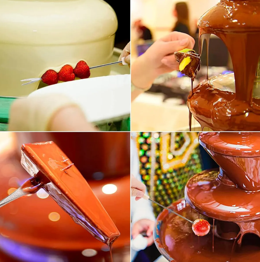 Fuente fondue chocolate 3 niveles 220v