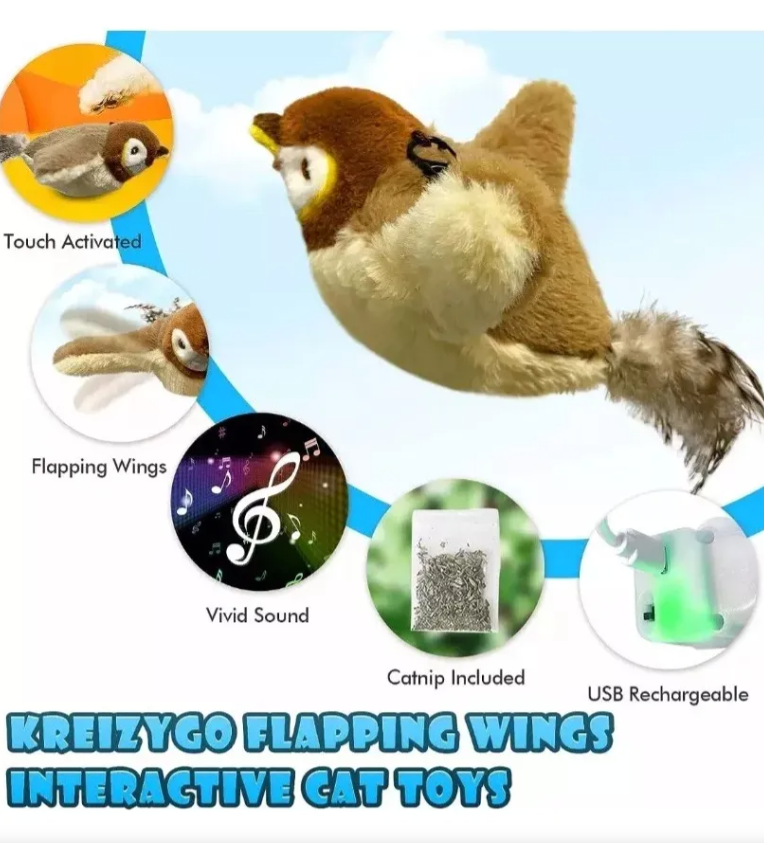 Juguete interactivo pájaro volador