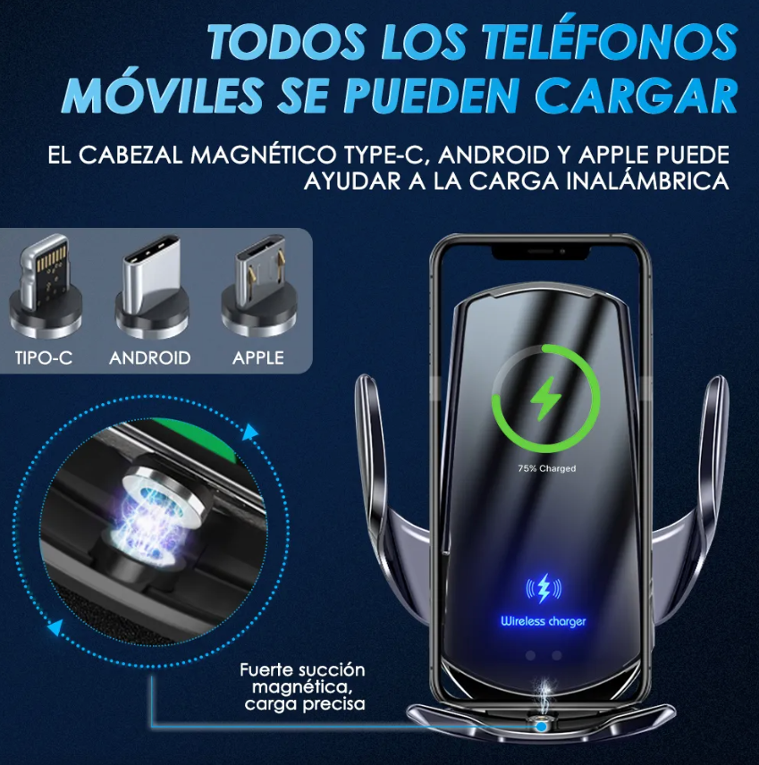 Soporte con Cargador Inalambrico