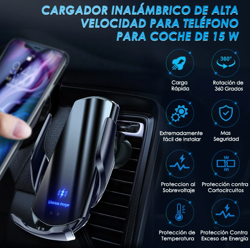 Soporte con Cargador Inalambrico