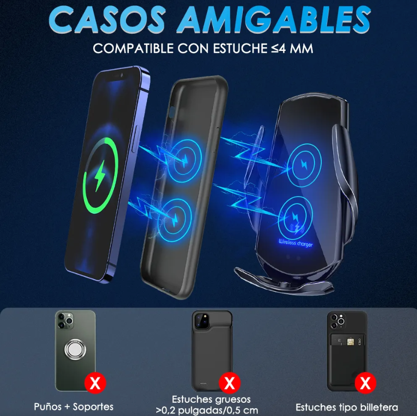 Soporte con Cargador Inalambrico