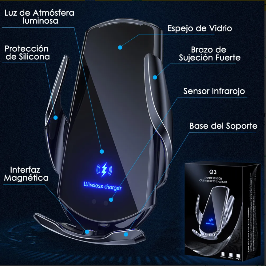 Soporte con Cargador Inalambrico