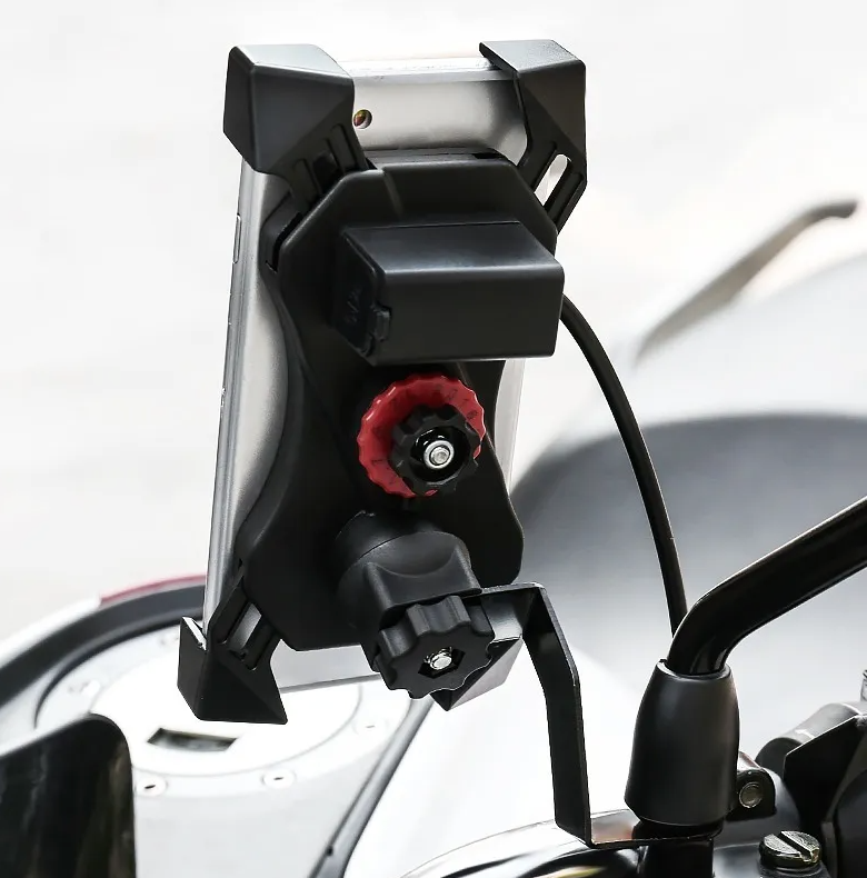 porta smartphone para moto con cargador